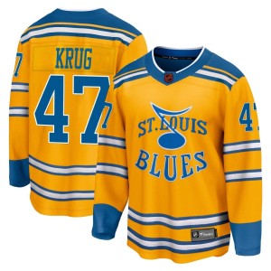 Torey Krug Men's Fanatics Branded St. Louis Blues Breakaway Yellow Special Edition 2.0 Jersey