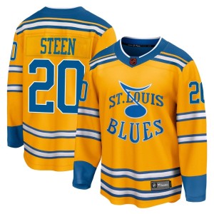 Alexander Steen Men's Fanatics Branded St. Louis Blues Breakaway Yellow Special Edition 2.0 Jersey