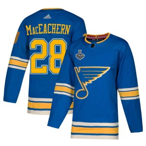 MacKenzie MacEachern Men's Adidas St. Louis Blues Authentic Blue Mackenzie MacEachern Alternate 2019 Stanley Cup Final Bound Jer