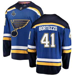 Robert Bortuzzo Men's Fanatics Branded St. Louis Blues Breakaway Blue Home 2019 Stanley Cup Final Bound Jersey