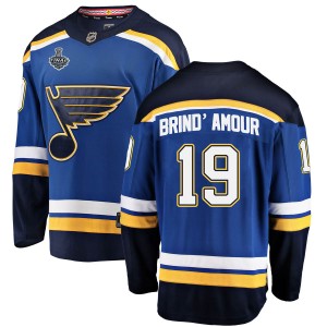 Rod Brind'amour Men's Fanatics Branded St. Louis Blues Breakaway Blue Rod Brind'Amour Home 2019 Stanley Cup Final Bound Jersey