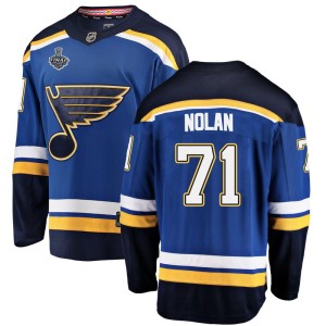 Jordan Nolan Men's Fanatics Branded St. Louis Blues Breakaway Blue Home 2019 Stanley Cup Final Bound Jersey