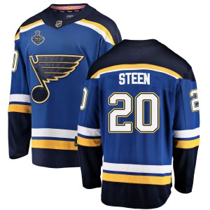 Alexander Steen Men's Fanatics Branded St. Louis Blues Breakaway Blue Home 2019 Stanley Cup Final Bound Jersey