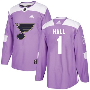 Glenn Hall Youth Adidas St. Louis Blues Authentic Purple Hockey Fights Cancer Jersey