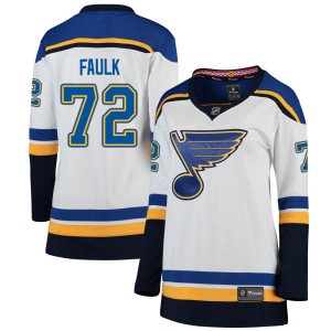 Justin Faulk Women's Fanatics Branded St. Louis Blues Breakaway White Away Jersey