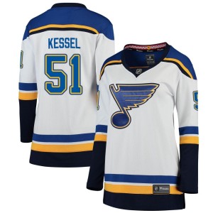 Matthew Kessel Women's Fanatics Branded St. Louis Blues Breakaway White Away Jersey