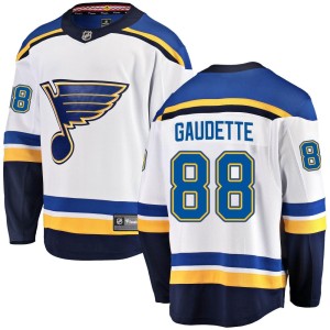 Adam Gaudette Men's Fanatics Branded St. Louis Blues Breakaway White Away Jersey