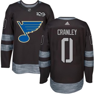 Will Cranley Youth St. Louis Blues Authentic Black 1917-2017 100th Anniversary Jersey