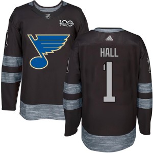 Glenn Hall Youth St. Louis Blues Authentic Black 1917-2017 100th Anniversary Jersey