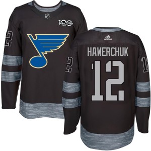 Dale Hawerchuk Youth St. Louis Blues Authentic Black 1917-2017 100th Anniversary Jersey