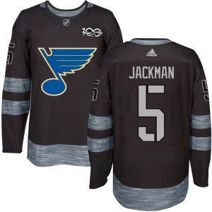Barret Jackman Youth St. Louis Blues Authentic Black 1917-2017 100th Anniversary Jersey
