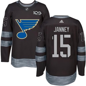 Craig Janney Youth St. Louis Blues Authentic Black 1917-2017 100th Anniversary Jersey
