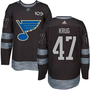 Torey Krug Youth St. Louis Blues Authentic Black 1917-2017 100th Anniversary Jersey