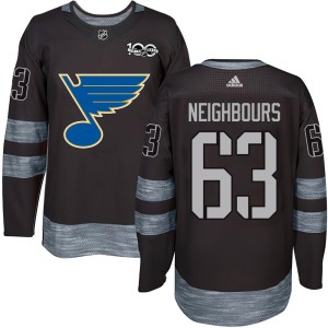 Jake Neighbours Youth St. Louis Blues Authentic Black 1917-2017 100th Anniversary Jersey