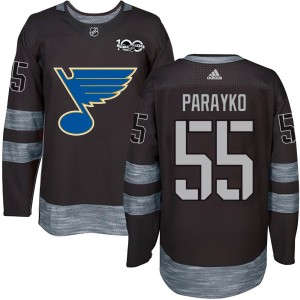Colton Parayko Youth St. Louis Blues Authentic Black 1917-2017 100th Anniversary Jersey