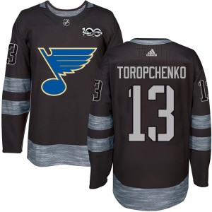 Alexey Toropchenko Youth St. Louis Blues Authentic Black 1917-2017 100th Anniversary Jersey