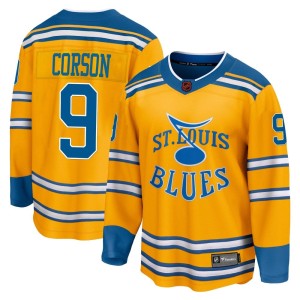 Shayne Corson Youth Fanatics Branded St. Louis Blues Breakaway Yellow Special Edition 2.0 Jersey