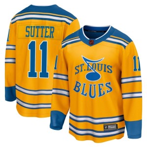 Brian Sutter Youth Fanatics Branded St. Louis Blues Breakaway Yellow Special Edition 2.0 Jersey