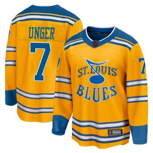 Garry Unger Youth Fanatics Branded St. Louis Blues Breakaway Yellow Special Edition 2.0 Jersey