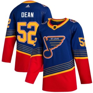 Zach Dean Men's Adidas St. Louis Blues Authentic Blue 2019/20 Jersey