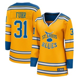 Grant Fuhr Women's Fanatics Branded St. Louis Blues Breakaway Yellow Special Edition 2.0 Jersey
