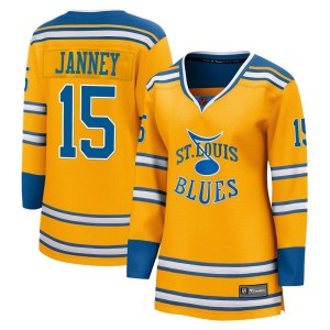 Craig Janney Women's Fanatics Branded St. Louis Blues Breakaway Yellow Special Edition 2.0 Jersey