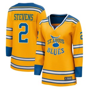 Scott Stevens Women's Fanatics Branded St. Louis Blues Breakaway Yellow Special Edition 2.0 Jersey