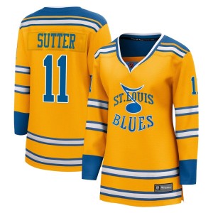 Brian Sutter Women's Fanatics Branded St. Louis Blues Breakaway Yellow Special Edition 2.0 Jersey