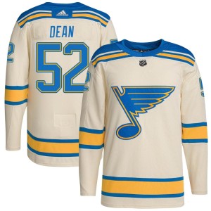 Zach Dean Men's Adidas St. Louis Blues Authentic Cream 2022 Winter Classic Player Jersey