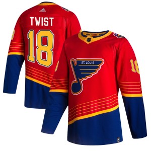 Tony Twist Men's Adidas St. Louis Blues Authentic Red 2020/21 Reverse Retro Jersey