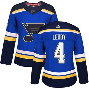 Nick Leddy Women's Adidas St. Louis Blues Authentic Blue Home Jersey