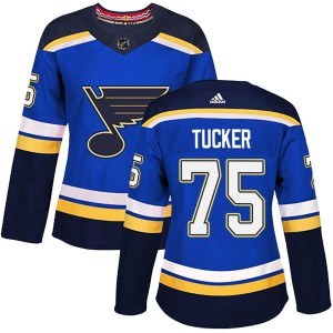 Tyler Tucker Women's Adidas St. Louis Blues Authentic Blue Home Jersey