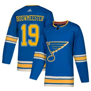 Jay Bouwmeester Men's Adidas St. Louis Blues Authentic Blue Alternate Jersey