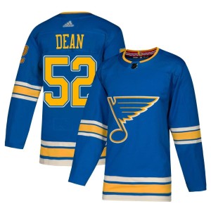 Zach Dean Men's Adidas St. Louis Blues Authentic Blue Alternate Jersey