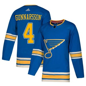 Carl Gunnarsson Men's Adidas St. Louis Blues Authentic Blue Alternate Jersey