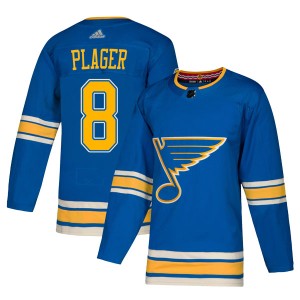 Barclay Plager Men's Adidas St. Louis Blues Authentic Blue Alternate Jersey