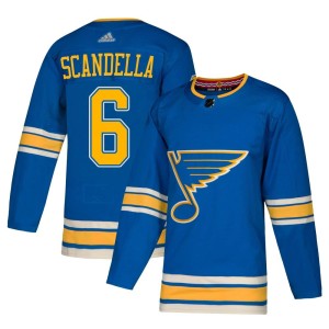 Marco Scandella Men's Adidas St. Louis Blues Authentic Blue Alternate Jersey