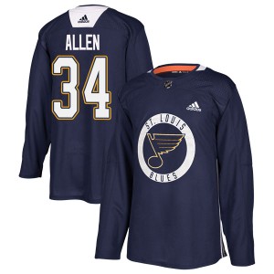 Jake Allen Youth Adidas St. Louis Blues Authentic Blue Practice Jersey