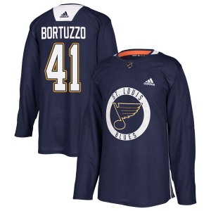 Robert Bortuzzo Youth Adidas St. Louis Blues Authentic Blue Practice Jersey