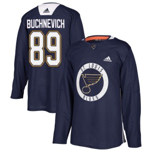 Pavel Buchnevich Youth Adidas St. Louis Blues Authentic Blue Practice Jersey