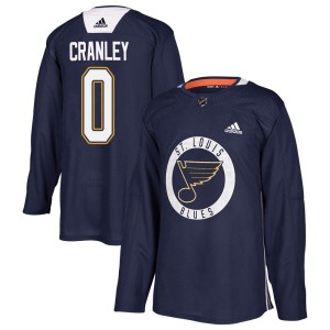 Will Cranley Youth Adidas St. Louis Blues Authentic Blue Practice Jersey