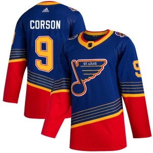 Shayne Corson Youth Adidas St. Louis Blues Authentic Blue 2019/20 Jersey