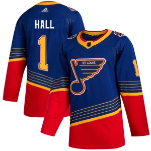 Glenn Hall Youth Adidas St. Louis Blues Authentic Blue 2019/20 Jersey