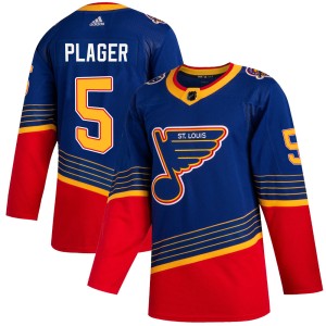 Bob Plager Youth Adidas St. Louis Blues Authentic Blue 2019/20 Jersey