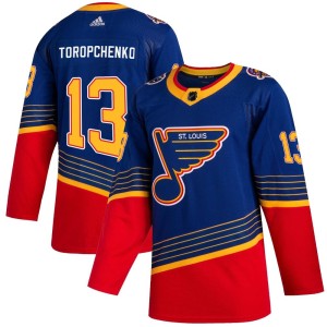 Alexey Toropchenko Youth Adidas St. Louis Blues Authentic Blue 2019/20 Jersey