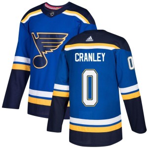 Will Cranley Men's Adidas St. Louis Blues Authentic Blue Home Jersey