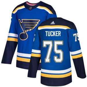 Tyler Tucker Men's Adidas St. Louis Blues Authentic Blue Home Jersey