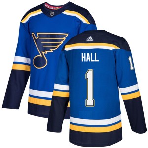 Glenn Hall Youth Adidas St. Louis Blues Authentic Blue Home Jersey