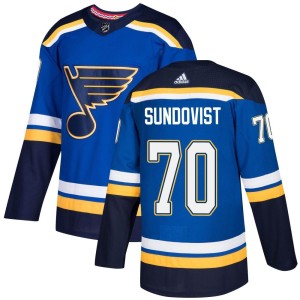 Oskar Sundqvist Youth Adidas St. Louis Blues Authentic Blue Home Jersey