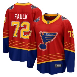 Justin Faulk Youth Fanatics Branded St. Louis Blues Breakaway Red 2020/21 Special Edition Jersey